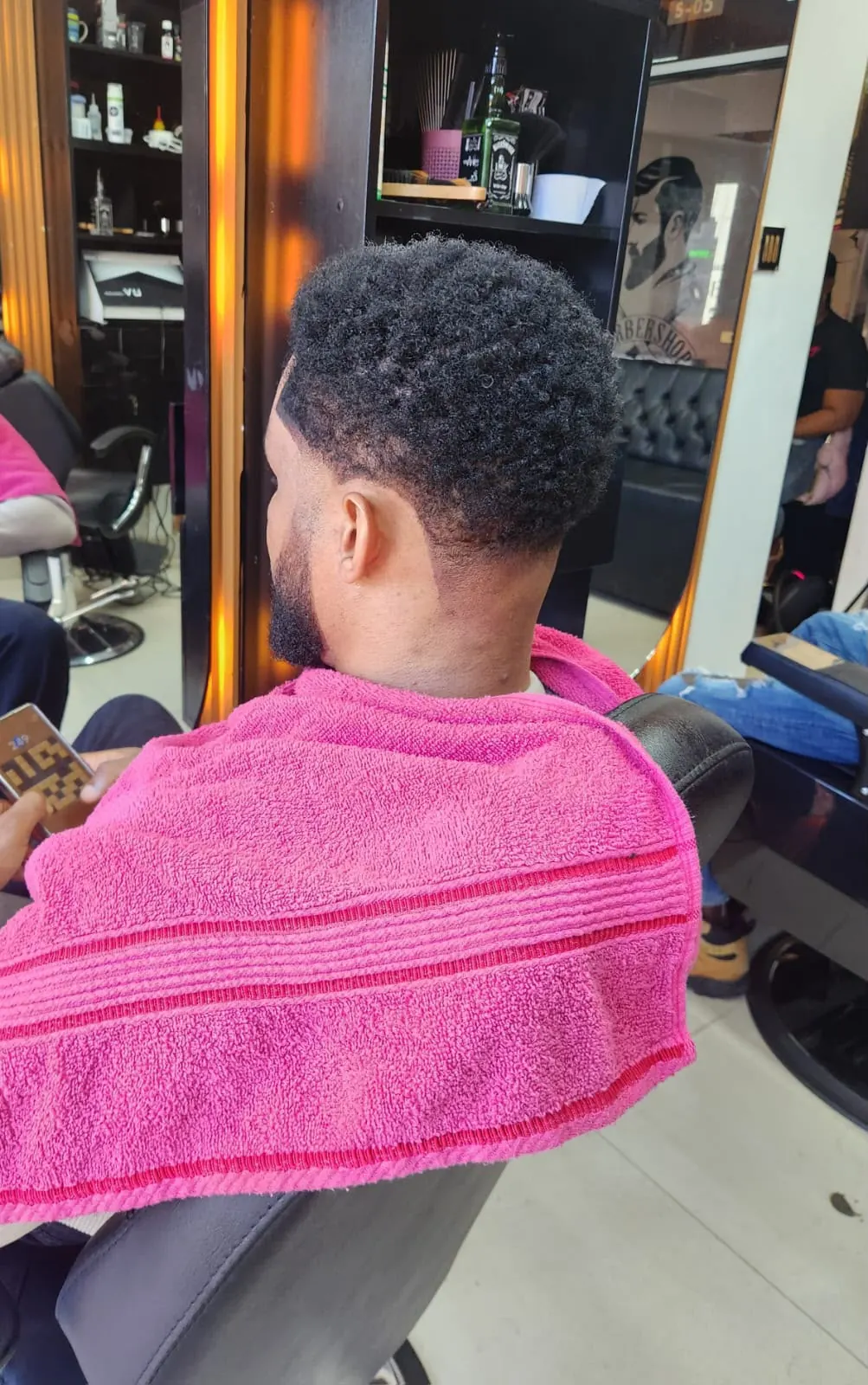 Men's taper fade haircut at Beauty by Haks barber
